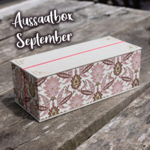 Aussaatbox für September »Spätherbstgemüse« mit Schachtel ROSA